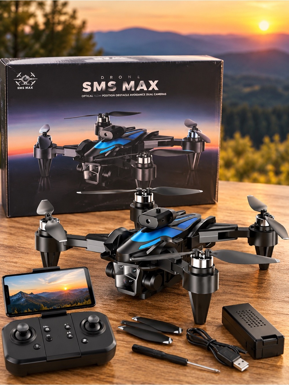 SMS MAX Dual Camera Drone Obstacle Avoidance Optical Flow Quadcopter
